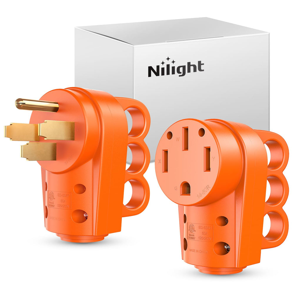 Nilight front view of plug set showing both male and female units for reliable connections