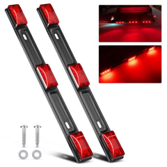 Nilight front view of 14.2 inch light bar showing clear red lens and bright benefit