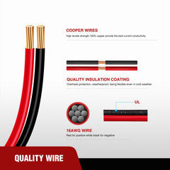 Nilight full-length coiled 12ft cable demonstrating flexible reach for placement benefit