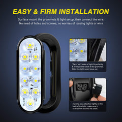Nilight grommet mount detail showing secure fit and shakeproof design
