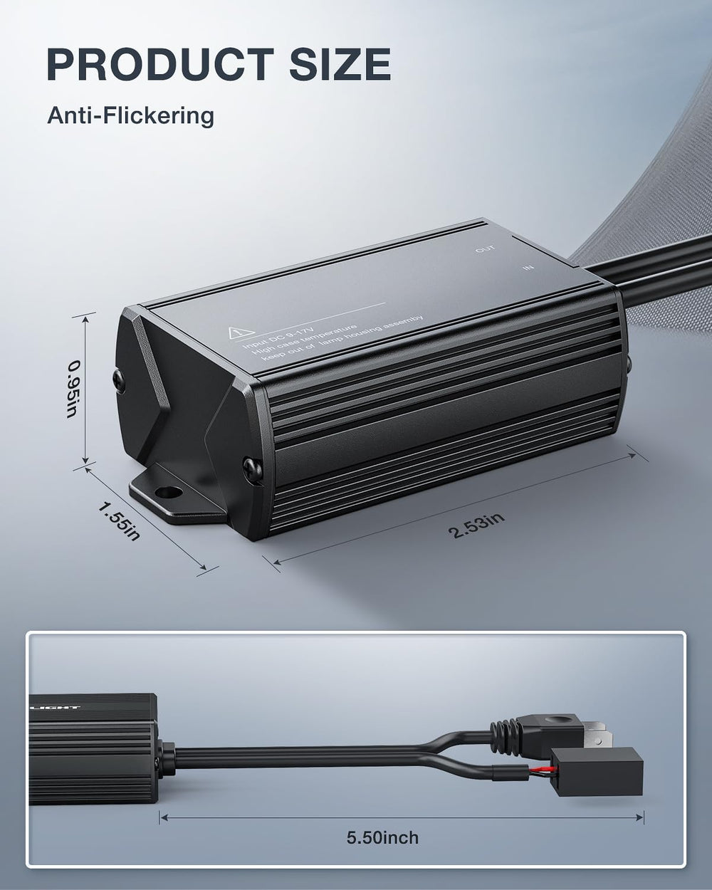 Nilight wiring connection plug view, enables plug-and-play installation
