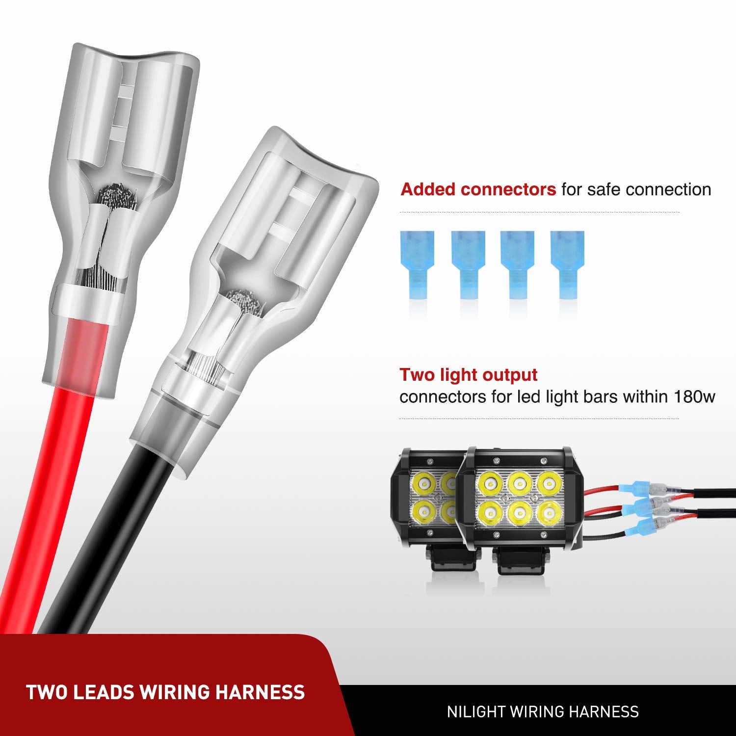 Nilight blade fuses and connectors displayed for quick replacement