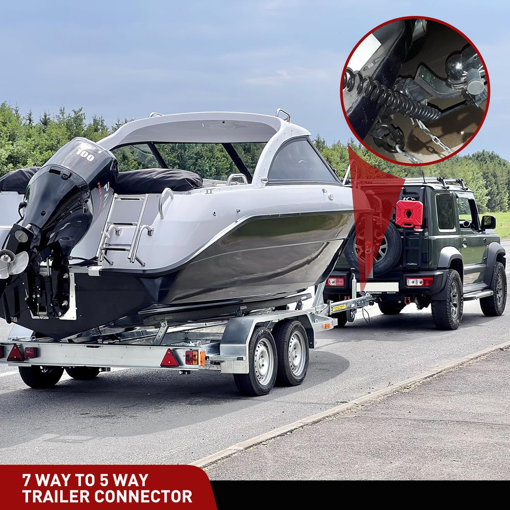 Nilight harness connected between tow vehicle and trailer illustrating ready-to-use towing