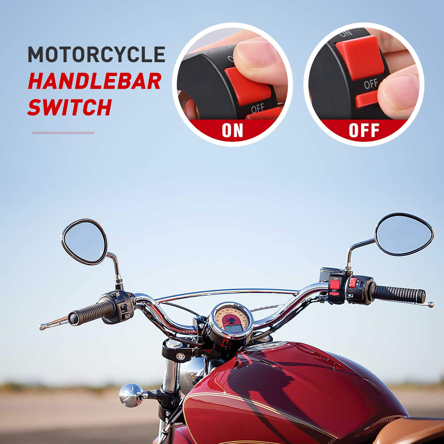 Nilight harness mounted on handlebar demonstrating tidy installation