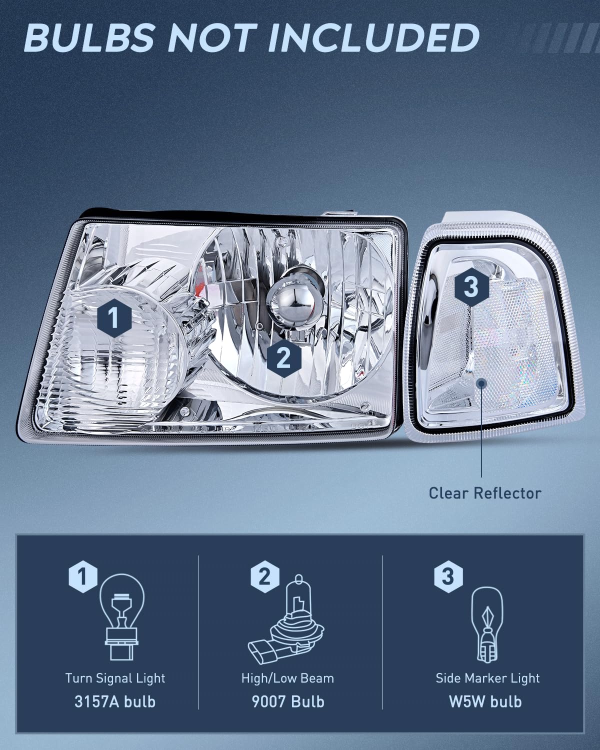 Nilight side profile of headlight illustrating compact OE-style fitment benefit
