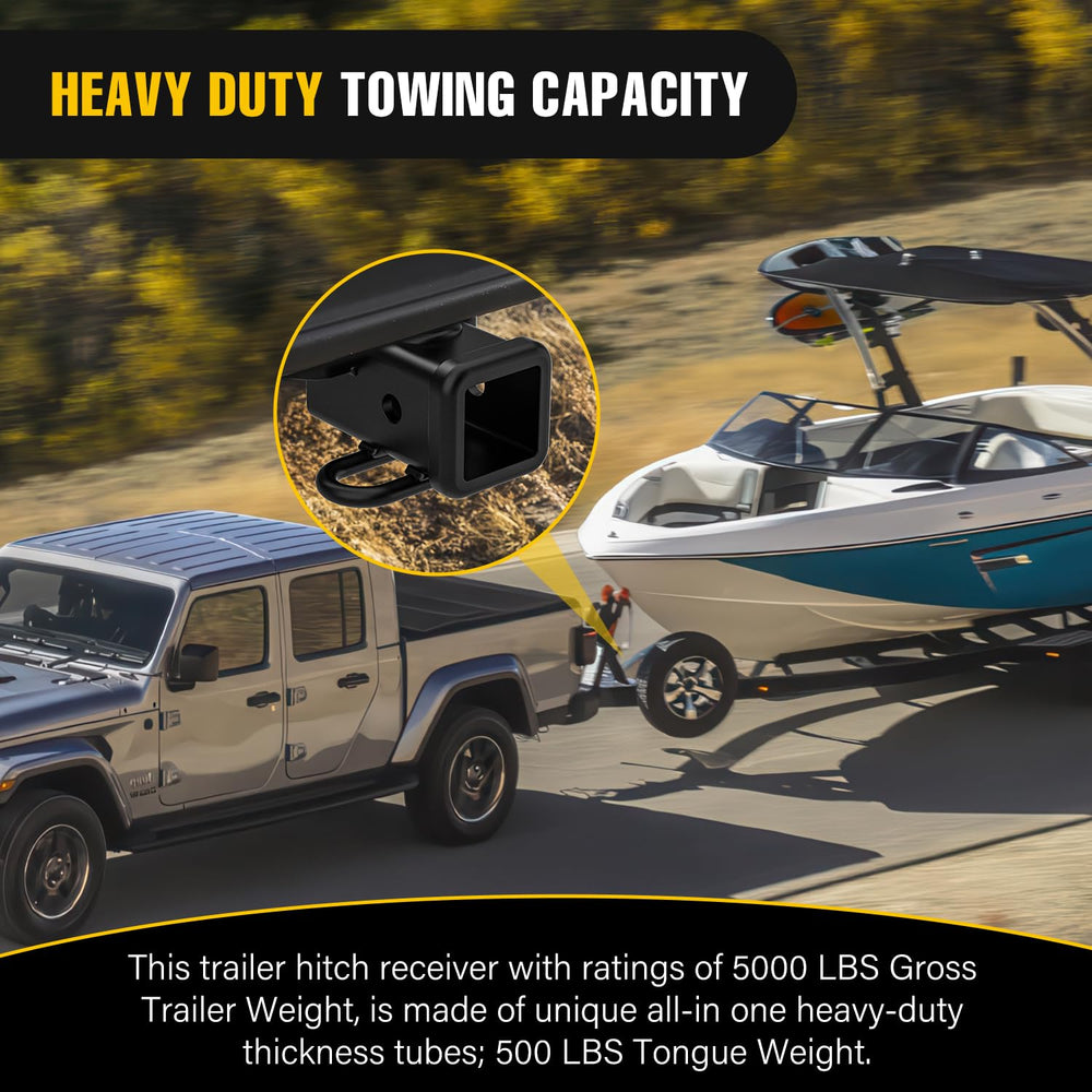 Nilight hitch used with bike rack and cargo tray boosting hauling versatility