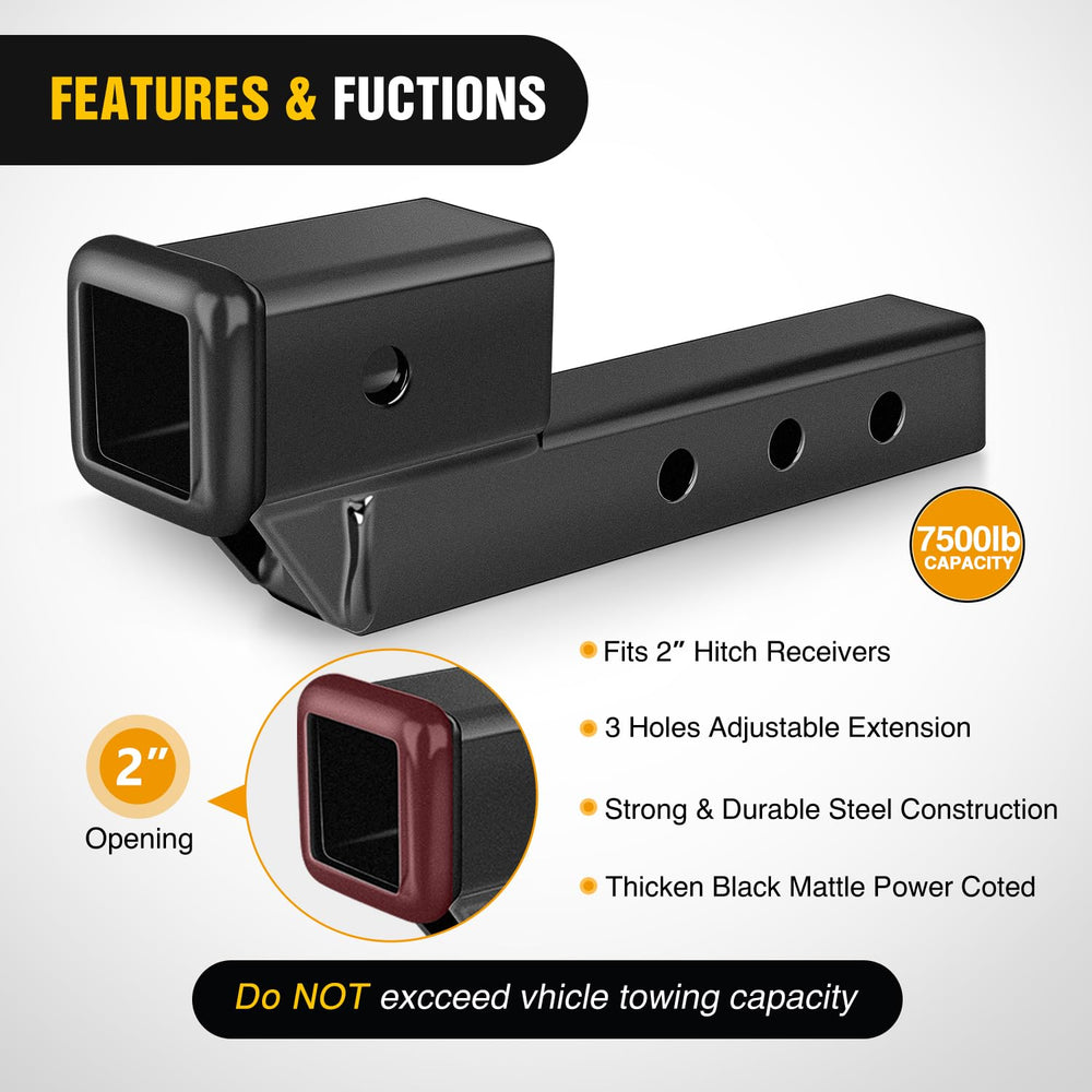 Nilight hitch installed on truck improving towing alignment