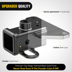 Nilight visible powder-coat finish protecting hitch from rust and road wear