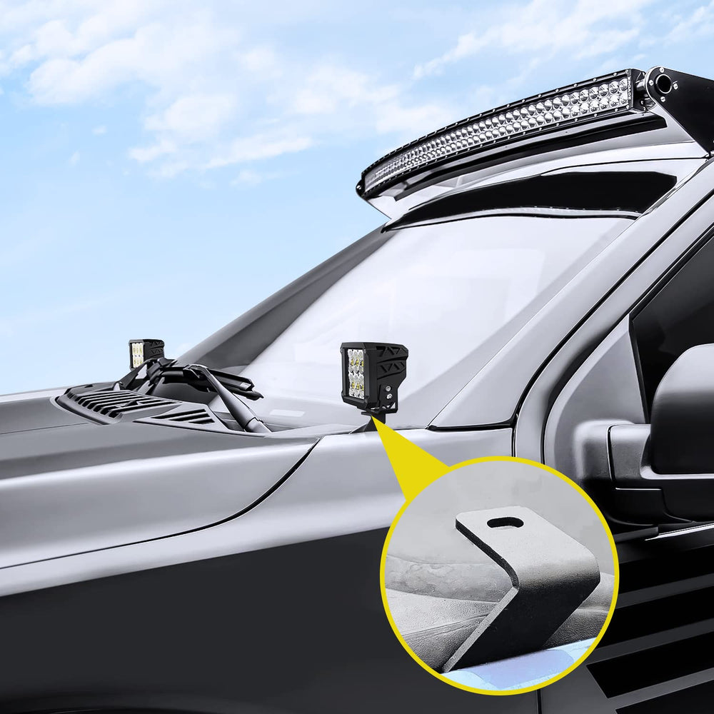Nilight packaged brackets showing included pair and ready-to-install benefit