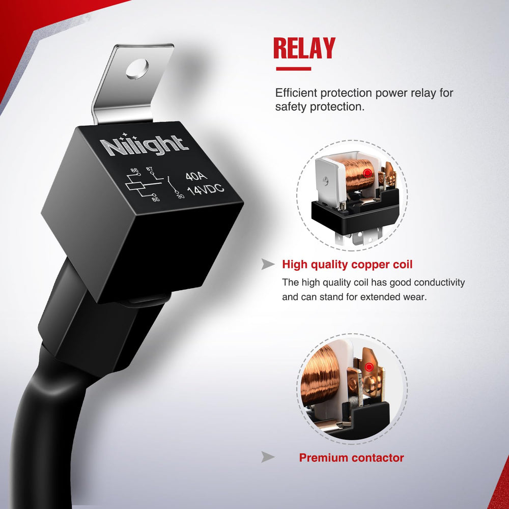 Nilight illuminated rocker switch lit with red indicator for clear status