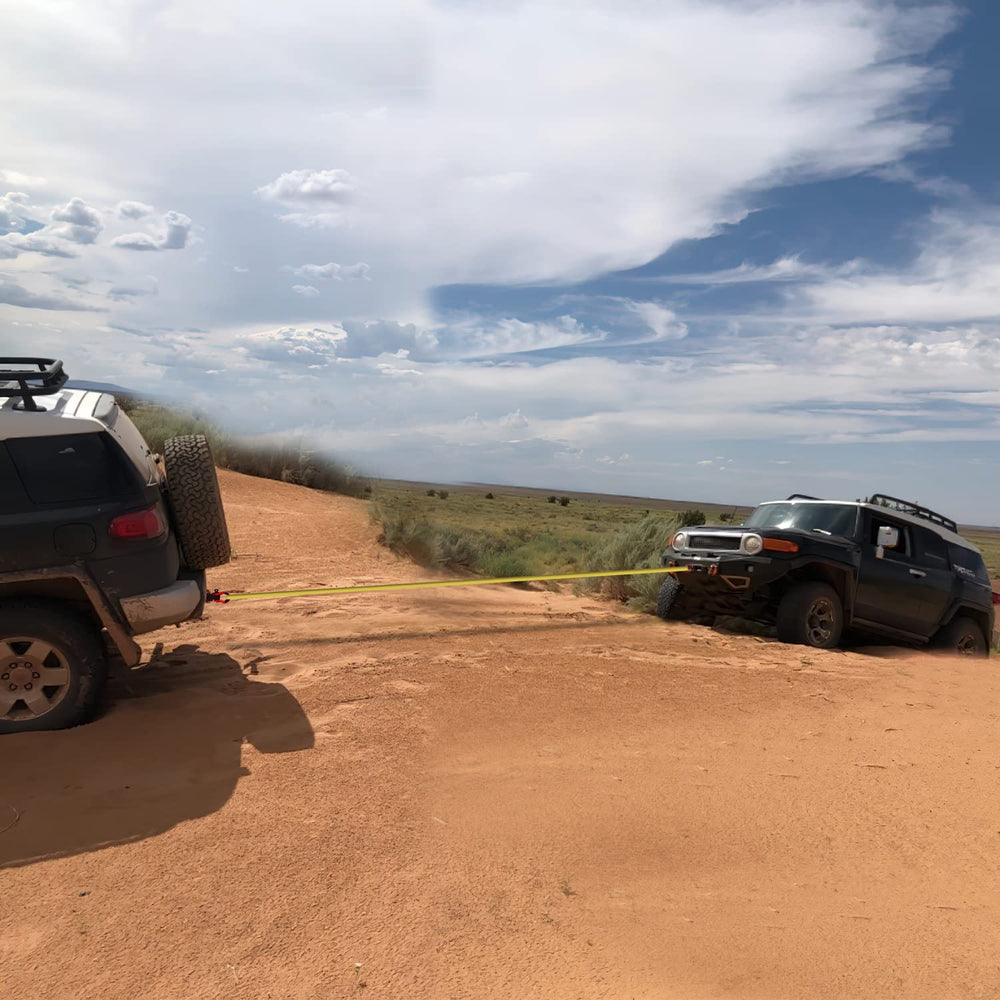 Nilight used in vehicle recovery demonstrating reliable anchor performance