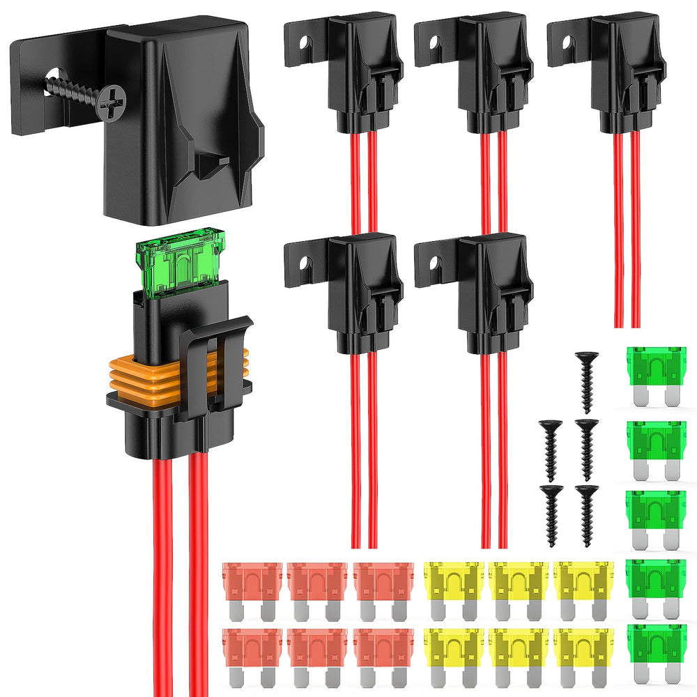 Nilight front view of inline fuse holder showing durable housing and mounting tab