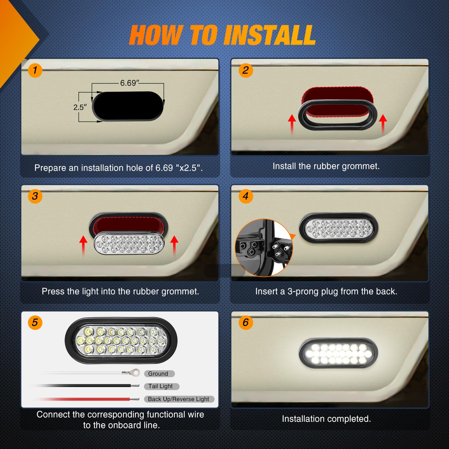 Nilight installed flush in a trailer panel showing clean fit and durability benefit