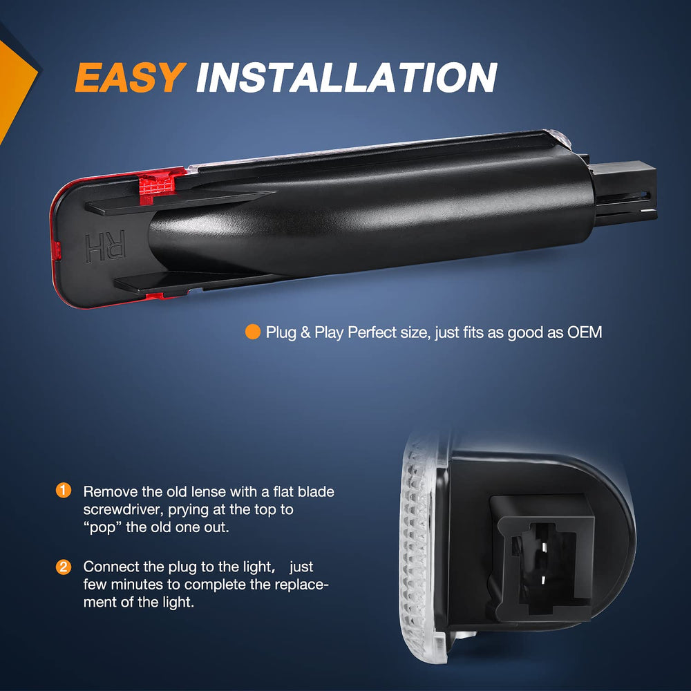 Nilight installed in vehicle door panel demonstrating easy plug-and-play replacement