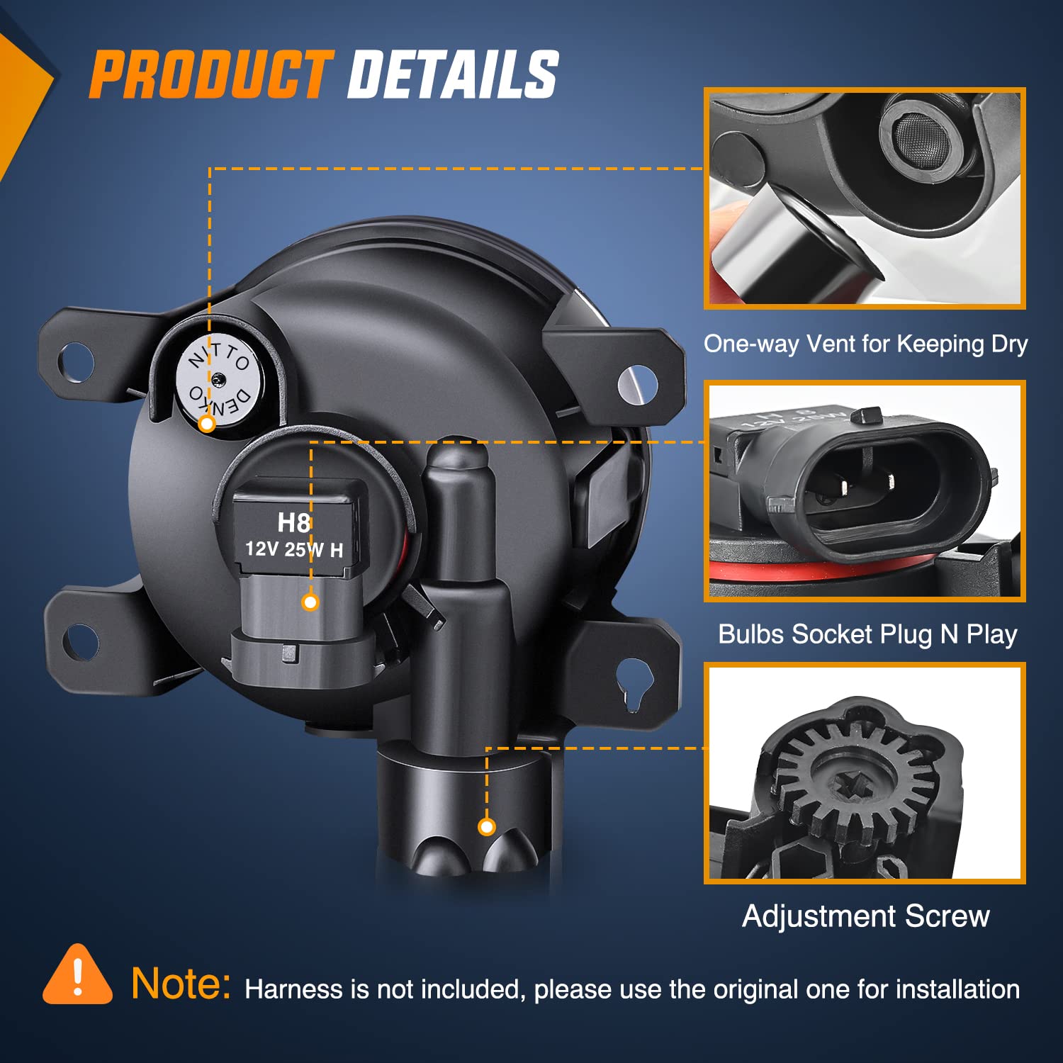 Nilight installed on Honda Civic front demonstrating improved visibility