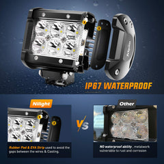 Nilight installed on jeep bumper at night improving long-distance visibility benefit