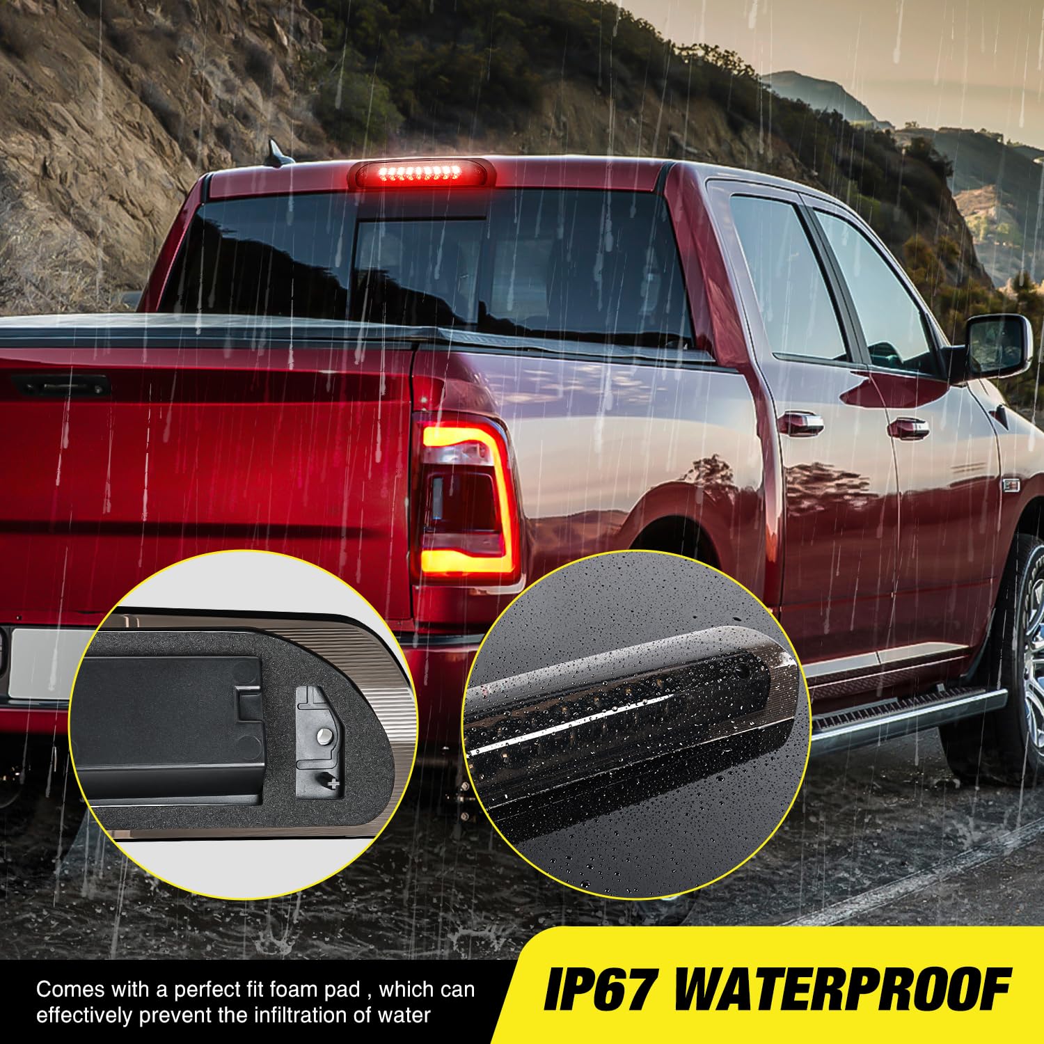 Nilight installed on Ram truck roof illustrating improved rear signaling benefit
