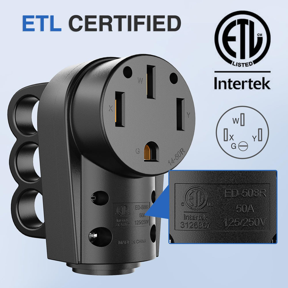 Nilight installed on RV shore power inlet demonstrating reliable outdoor connection