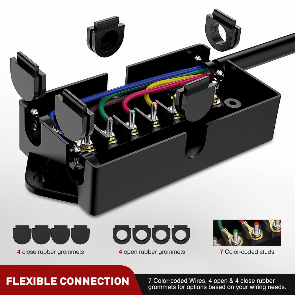 Nilight installed on trailer side showing secure, tidy wiring connection