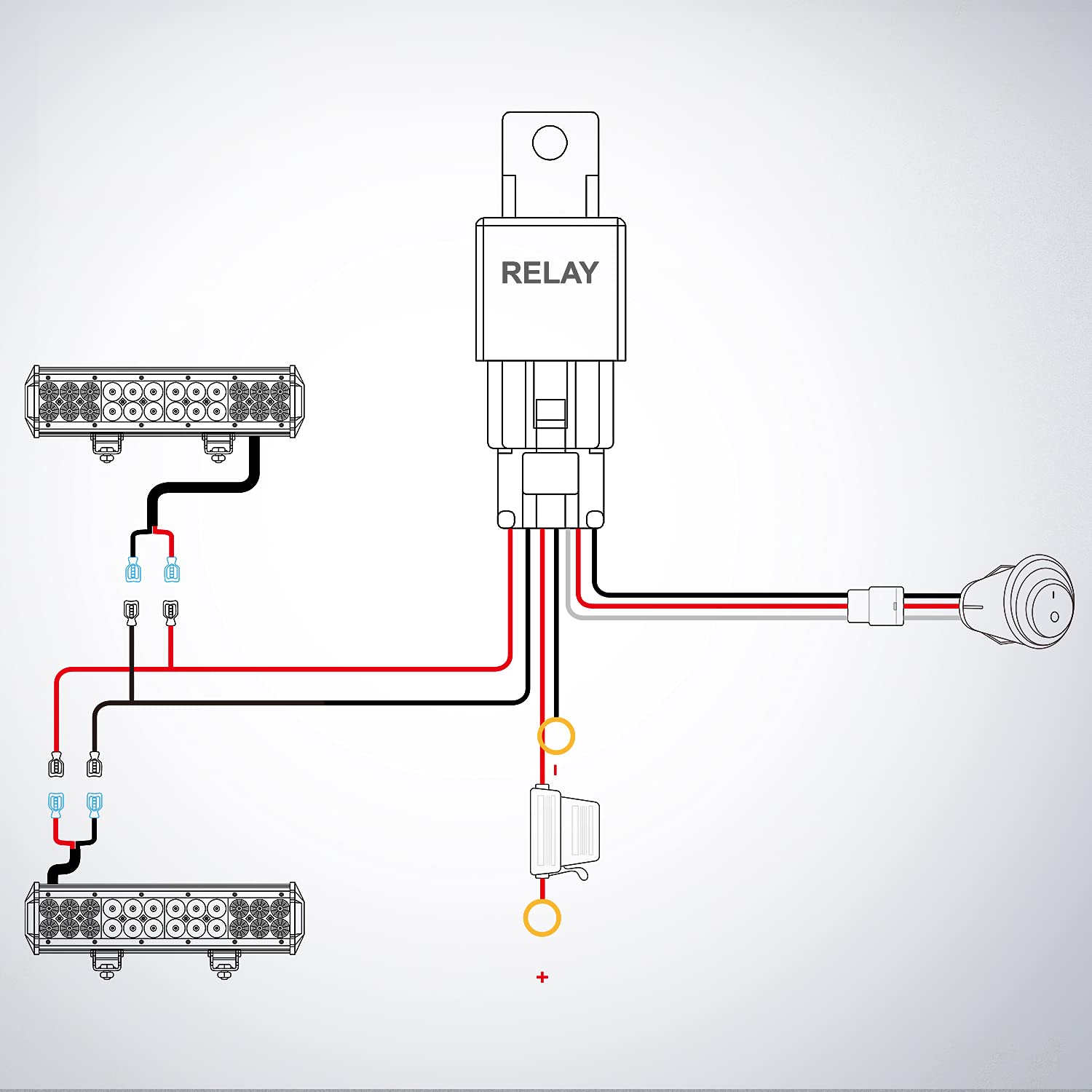 Nilight installed under dash demonstrating easy switch mounting