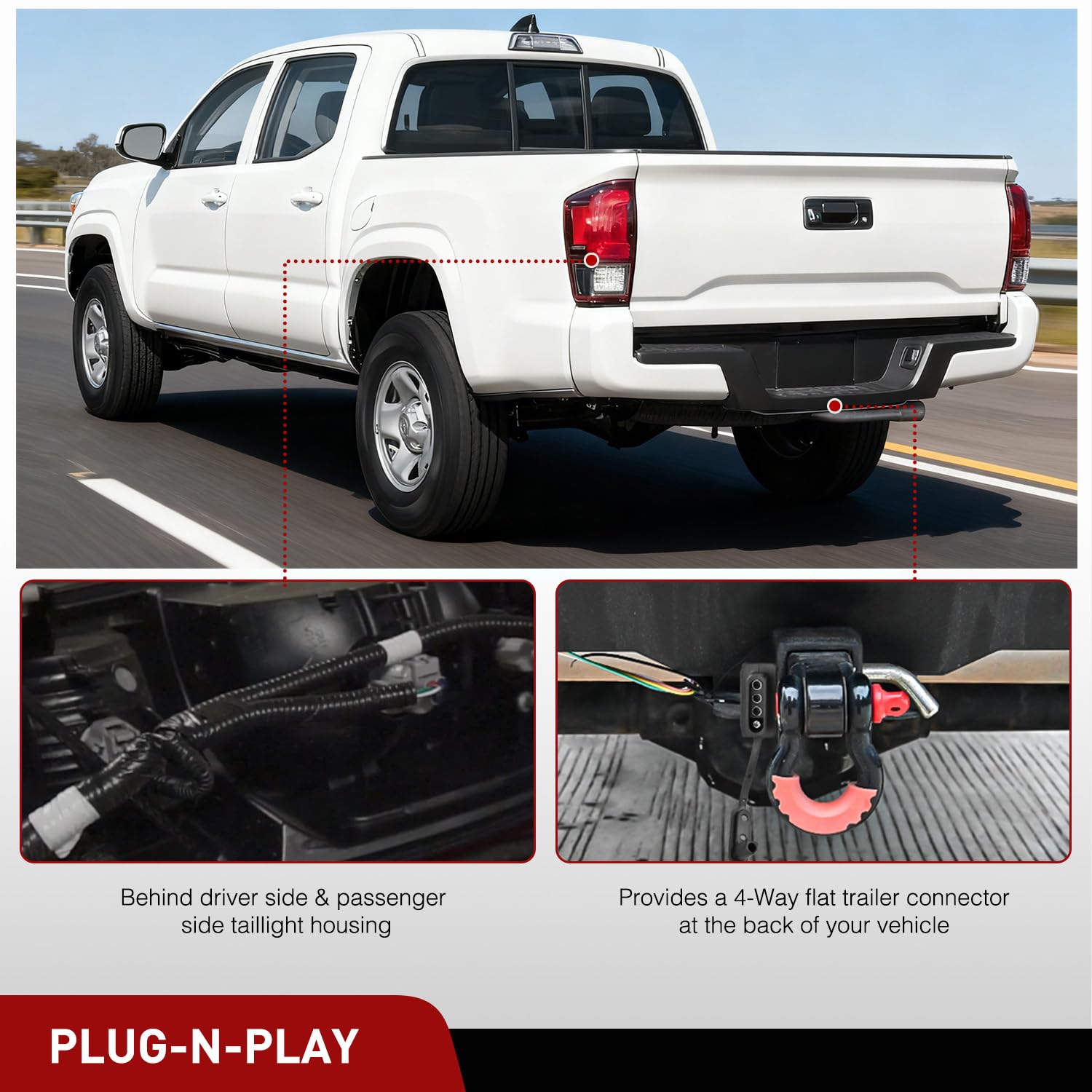 Nilight installed under hitch on Tacoma for convenient access and storage