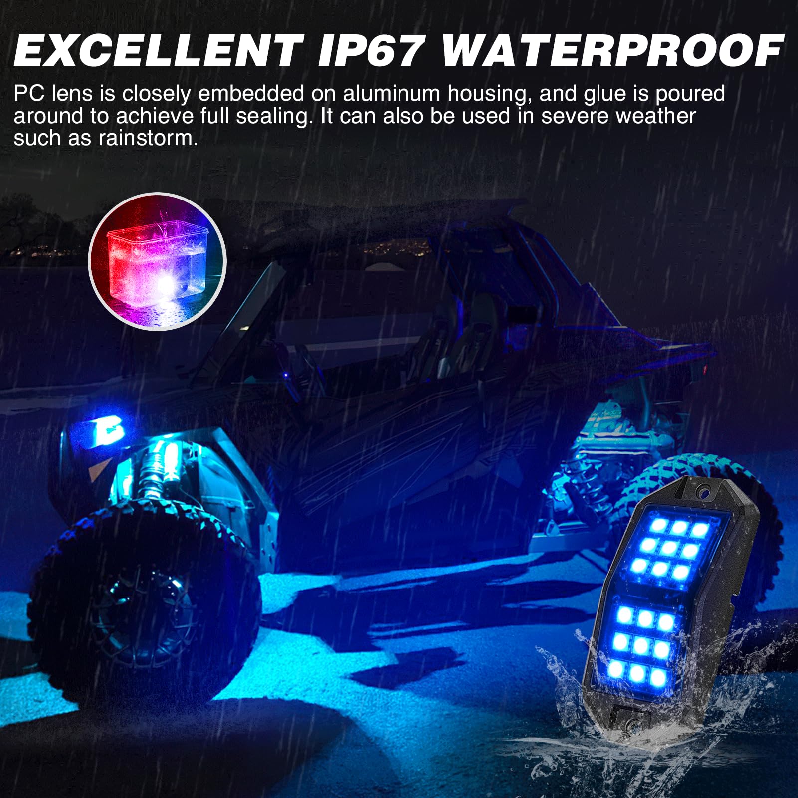 Nilight installed in a wheel well showing broad illumination and enhanced curb appeal