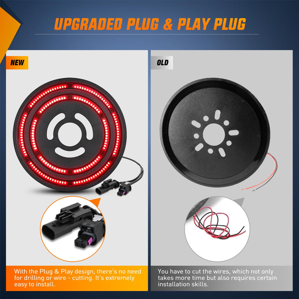 Nilight installed on a 14-inch spare tire to show correct fit and scale