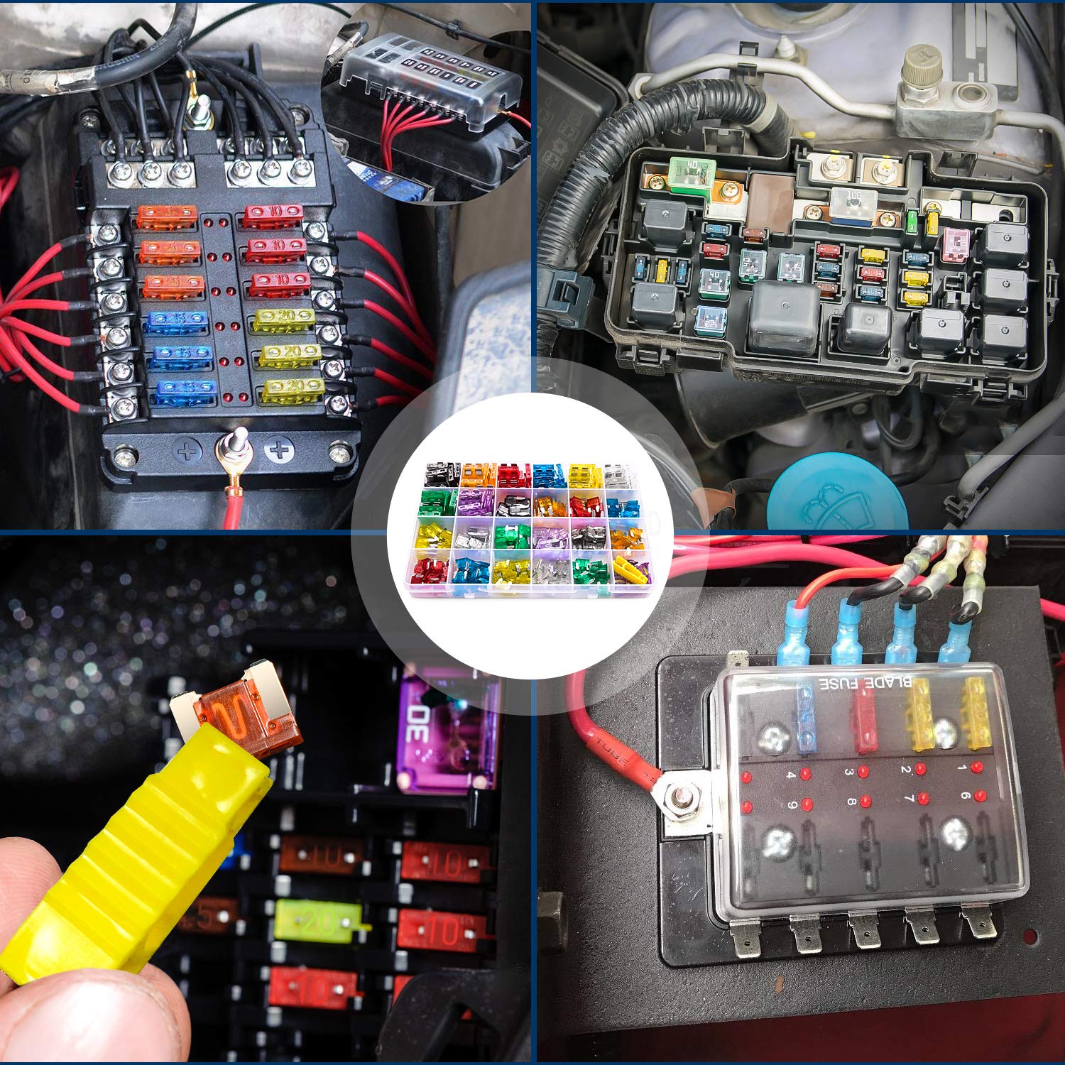 Nilight stamped amp ratings on fuse tops for instant identification benefit