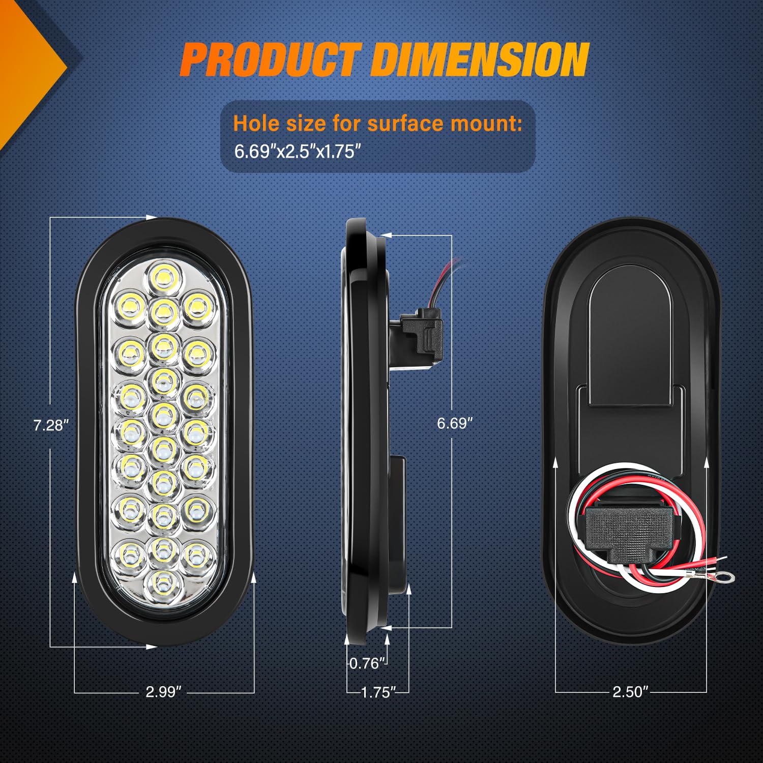 Nilight close-up of 24 SMD LEDs highlighting uniform light spread benefit