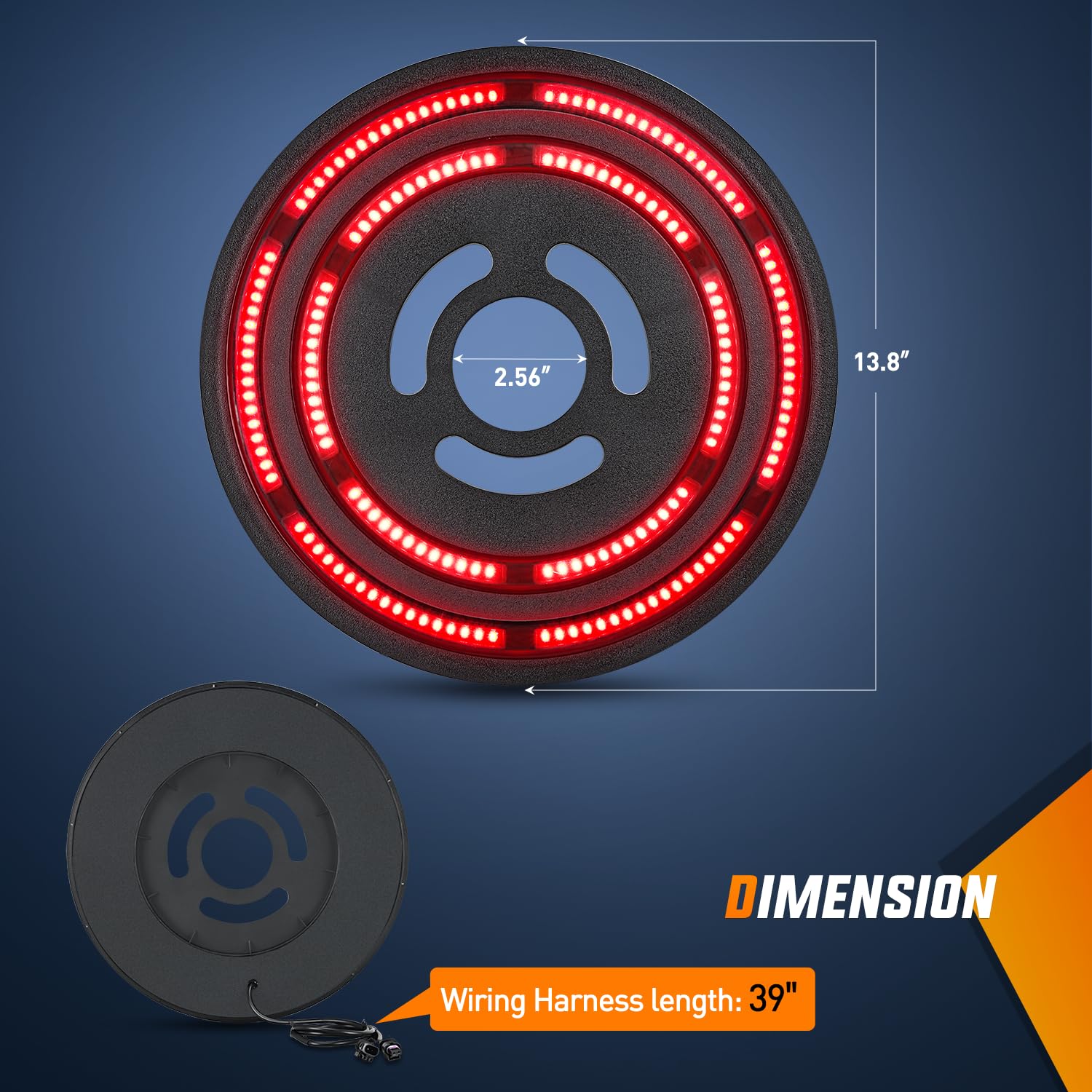 Nilight close-up of 174 LED beads delivering bright, uniform red illumination