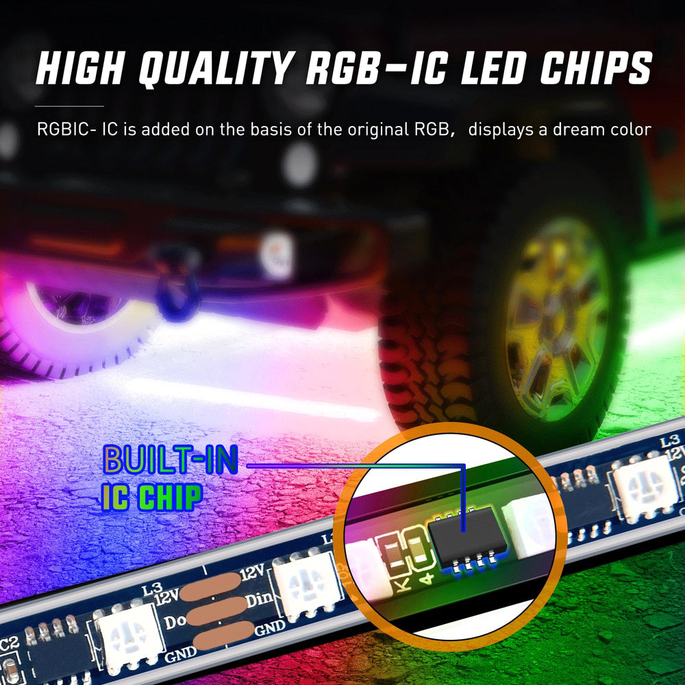 Nilight LED strip close-up revealing LED chips and uniform brightness