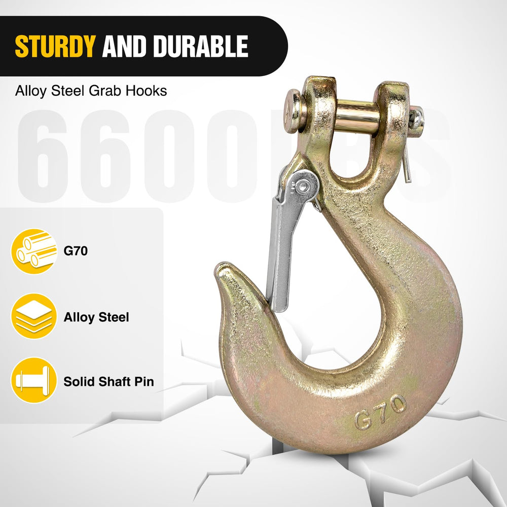 Nilight chains next to ruler showing 35 inch length for flexible towing use