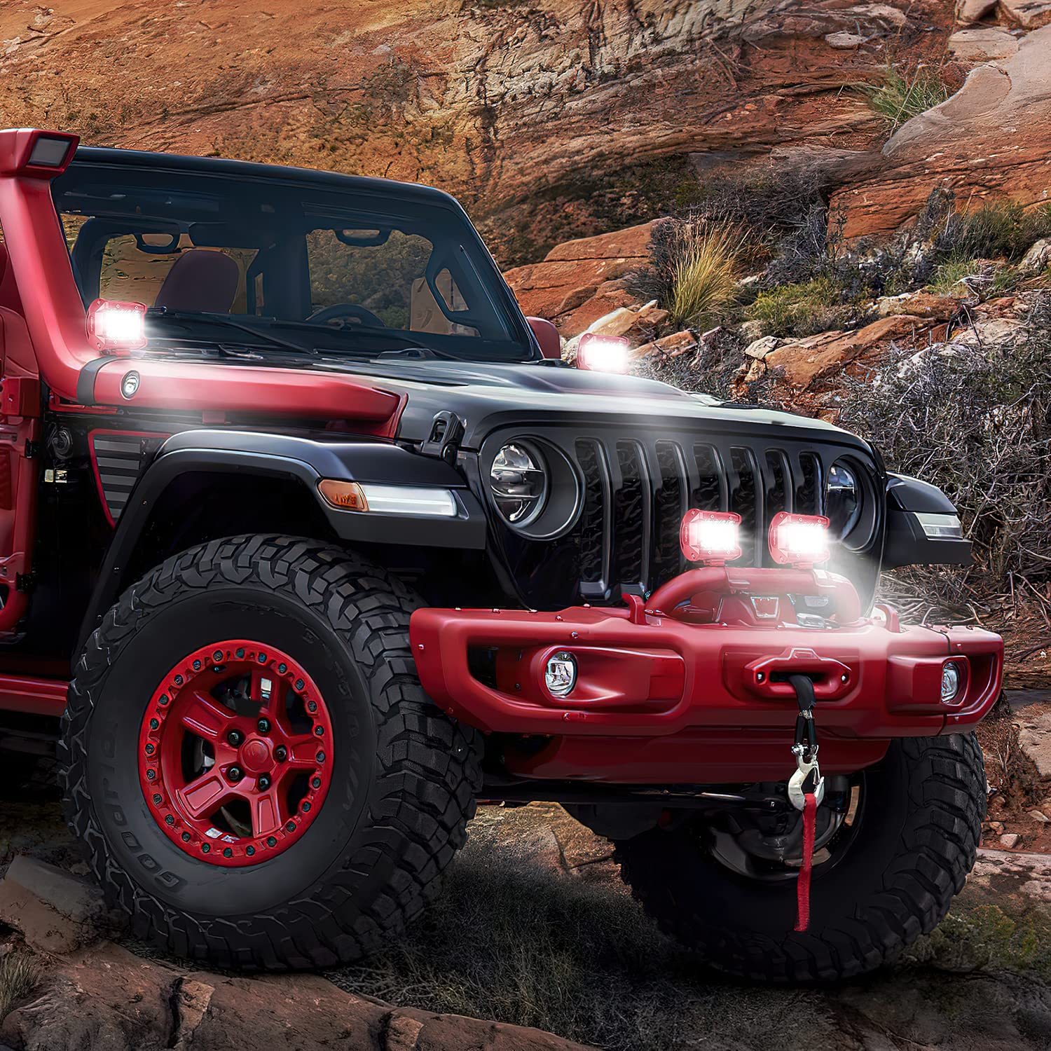 Nilight on ATV illuminating trail and surroundings for improved visibility and safety
