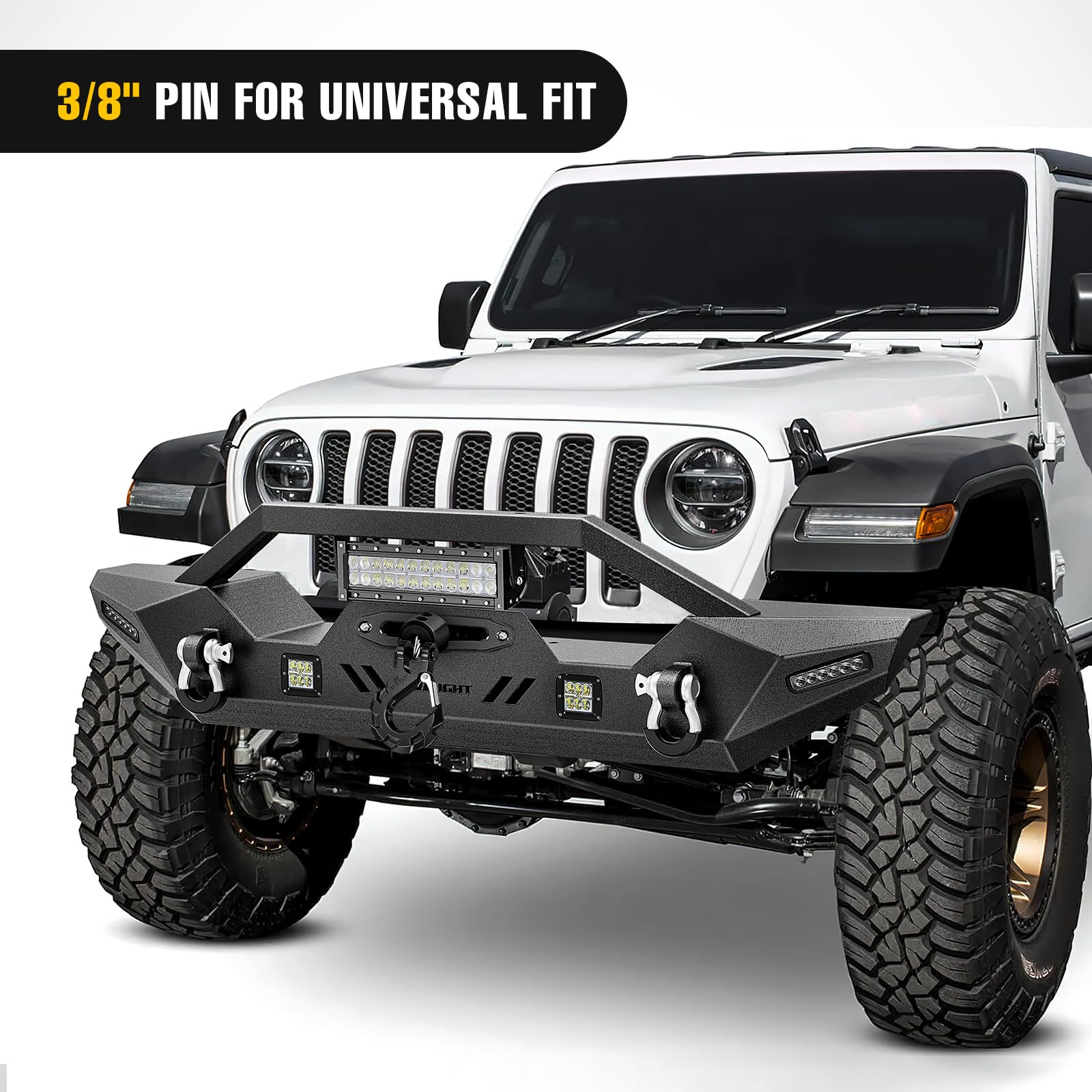 Nilight hook on vehicle during off-road recovery, visibility and toughness benefit
