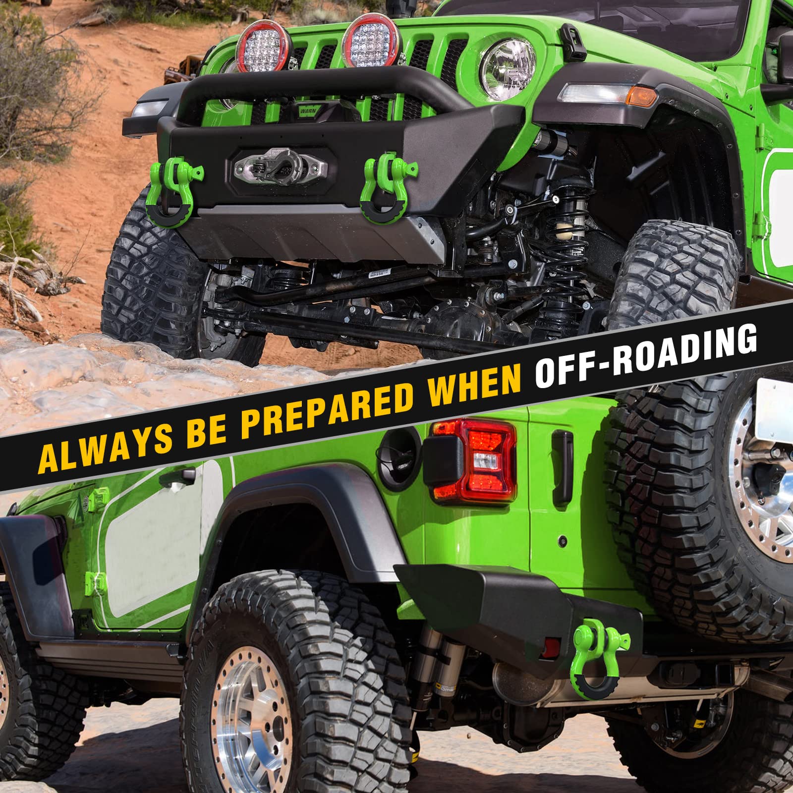 Nilight shackles in off-road recovery scene, reliable hardware for trail use