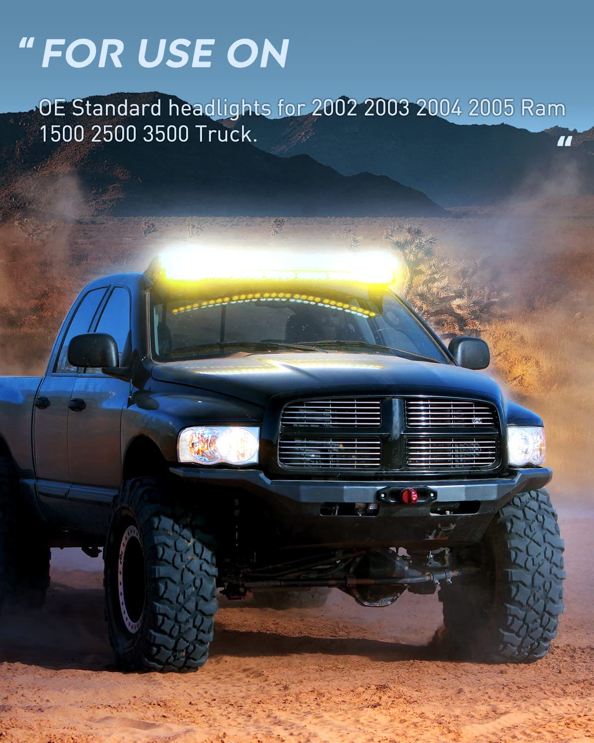 Nilight headlights illuminating road at night improving visibility