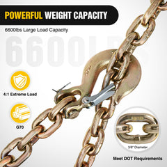 Nilight chain link detail highlighting heat-treated finish for strength and durability