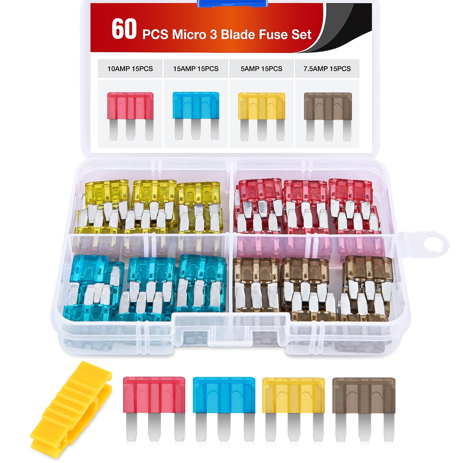 Nilight front packaging showing full 60PCS Micro3 kit and organized case benefits