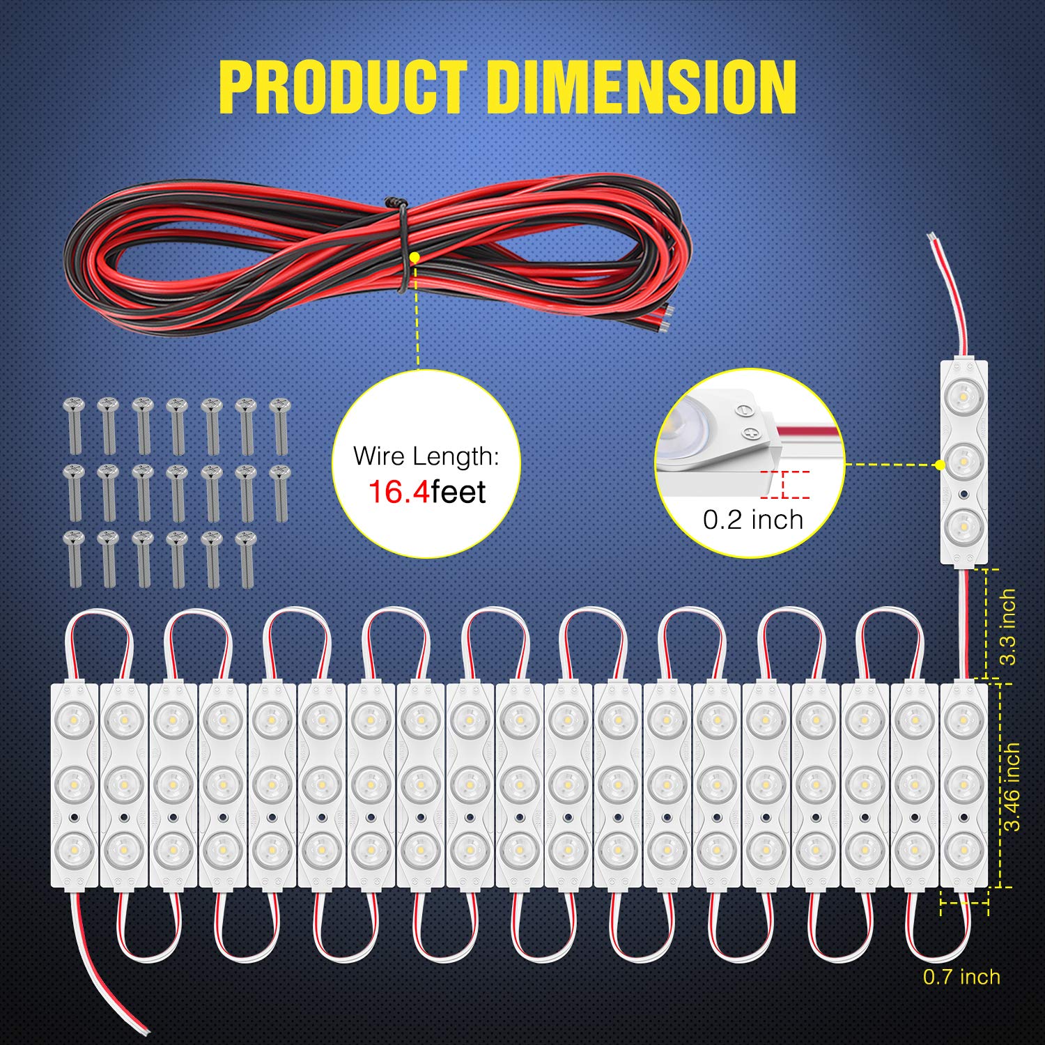 Nilight close-up of LED module lens highlighting durable chip construction