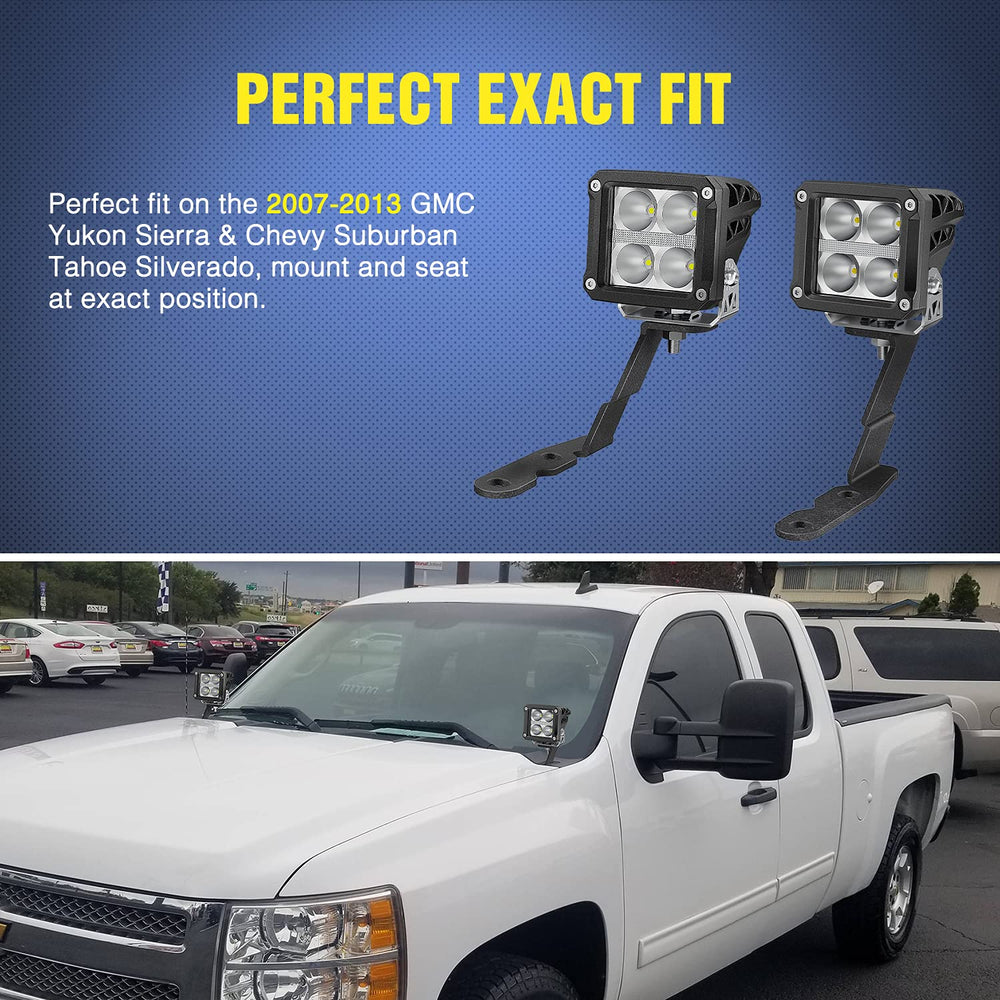 Nilight mounted bracket under windshield in lifestyle shot improving side visibility
