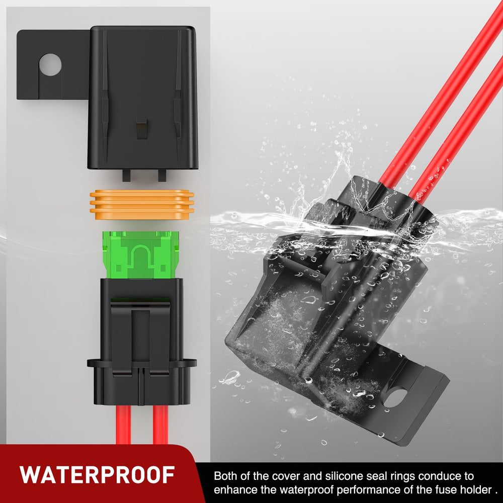 Nilight fuse holder mounted to vehicle chassis for secure, vibration resistant benefit