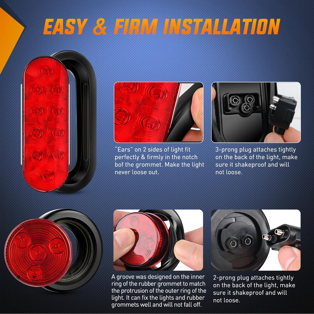 Nilight lights mounted on trailer rear showing full kit coverage and fit