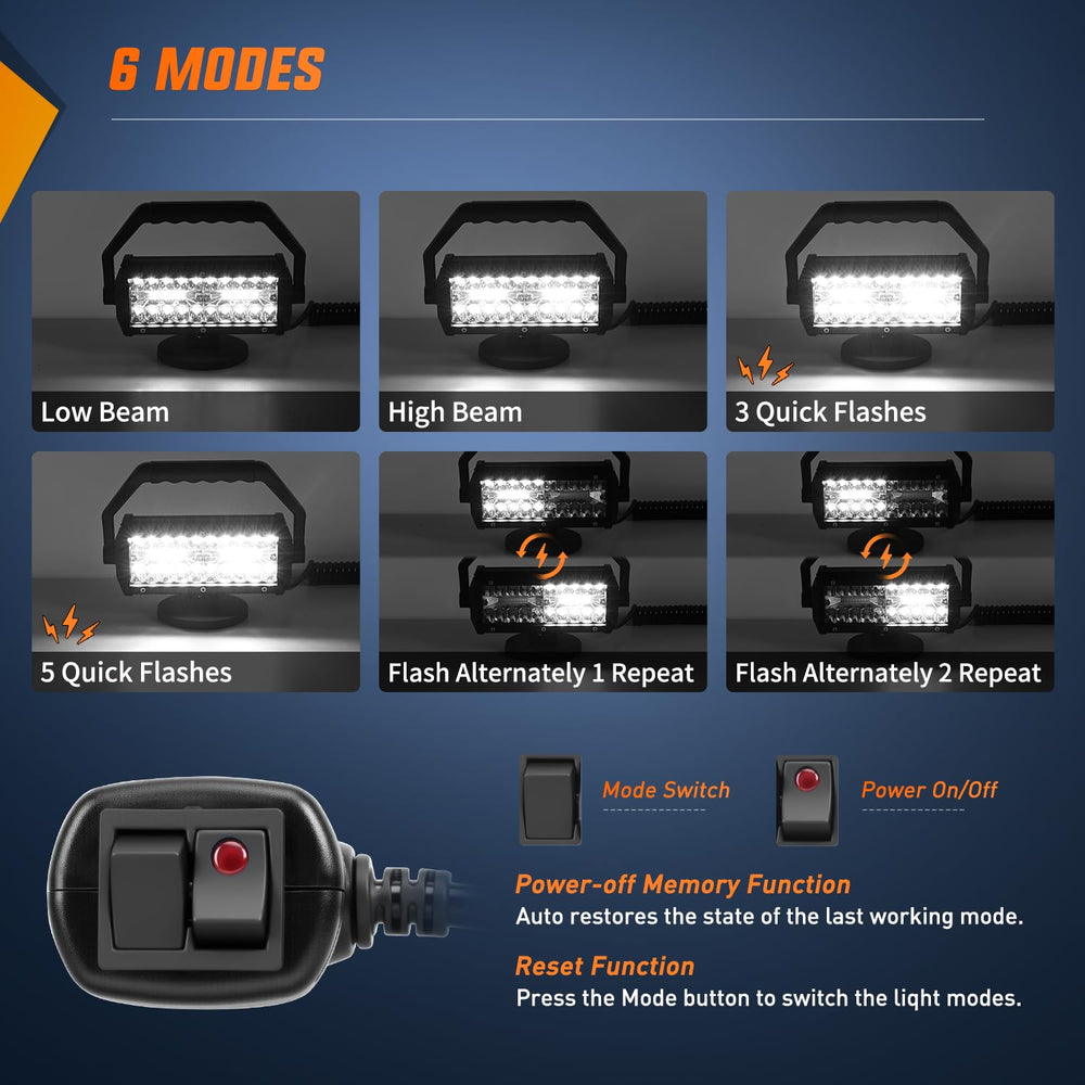 Nilight mounted on truck roof demonstrating quick install and visibility