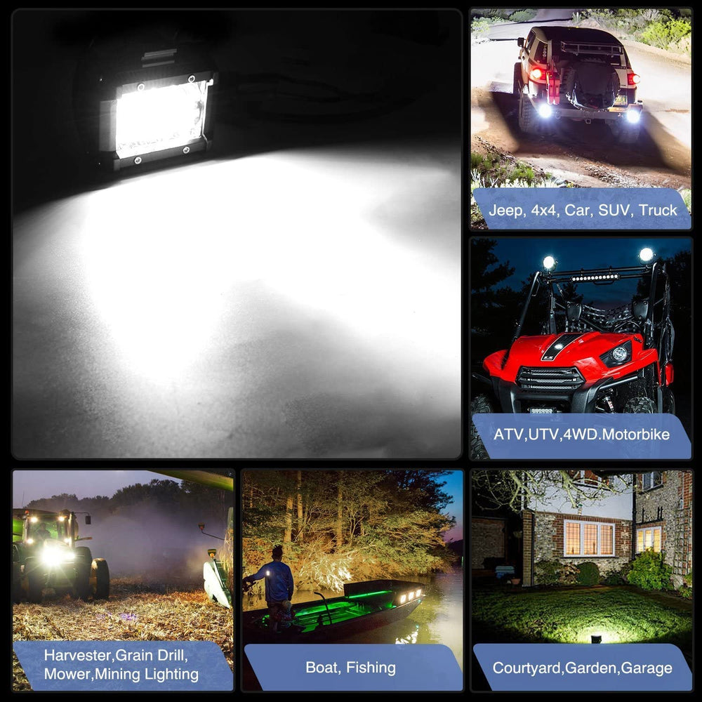 Nilight pods mounted on a Wrangler 4DR showing improved trail illumination