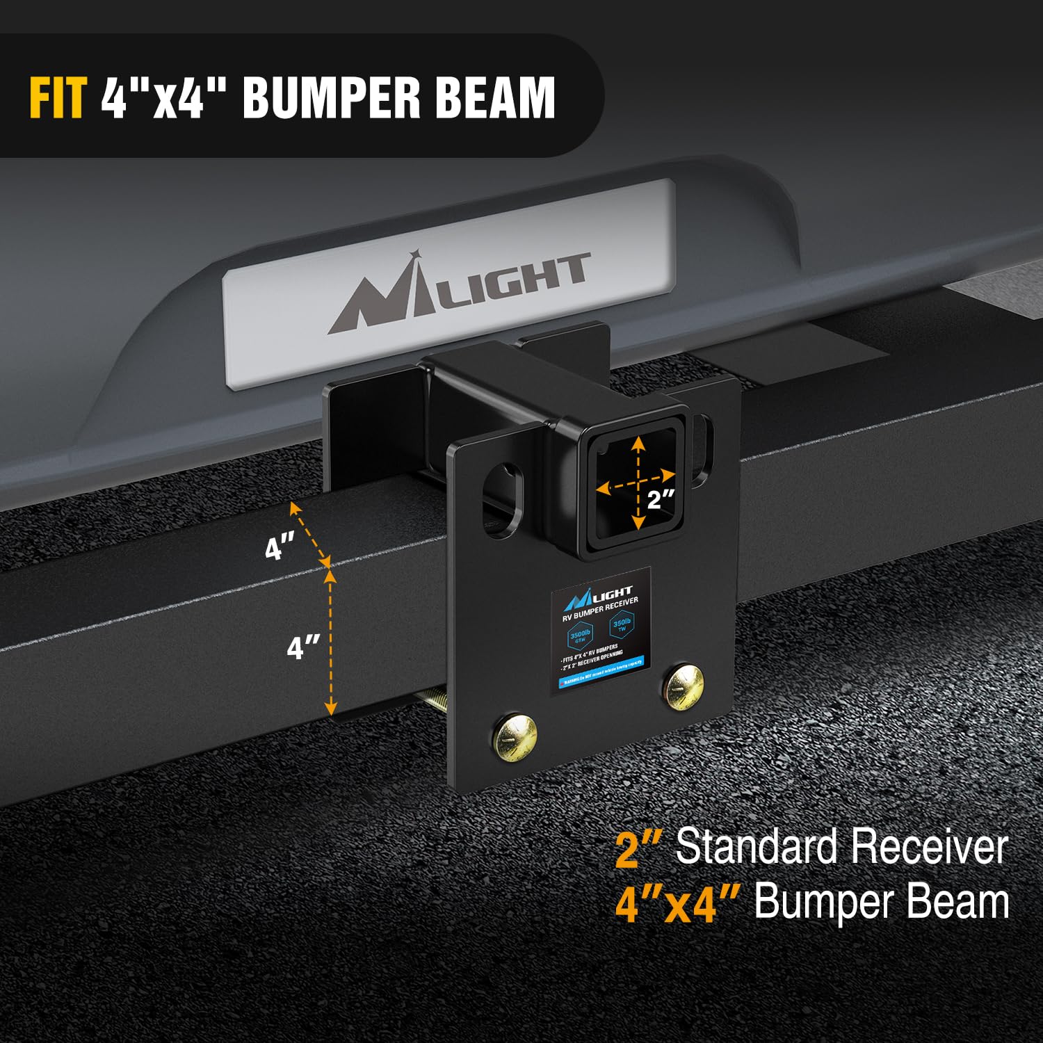 Nilight mounted upside down under bumper showing increased ground clearance benefit