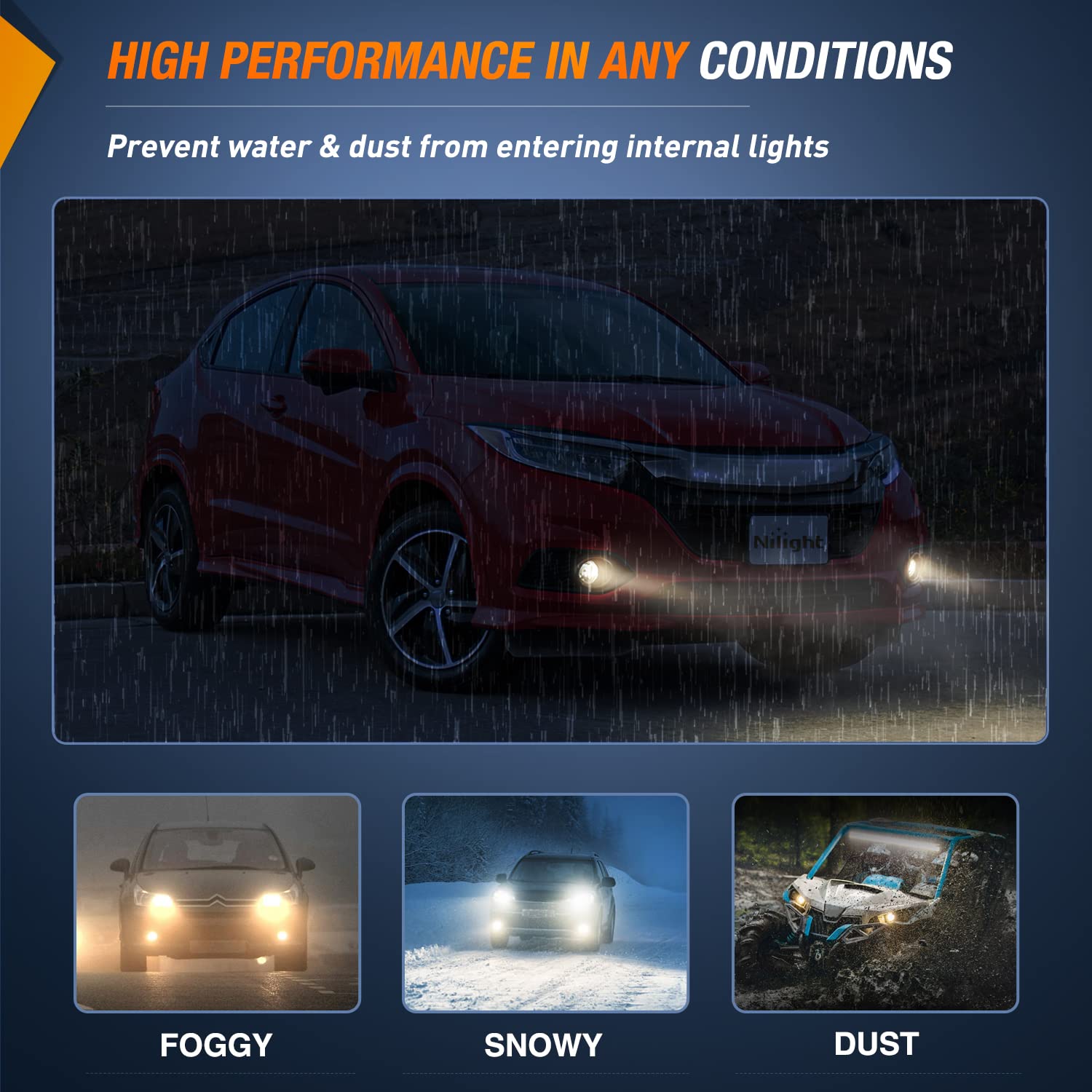 Nilight beam on foggy road illustrating clearer night driving benefits