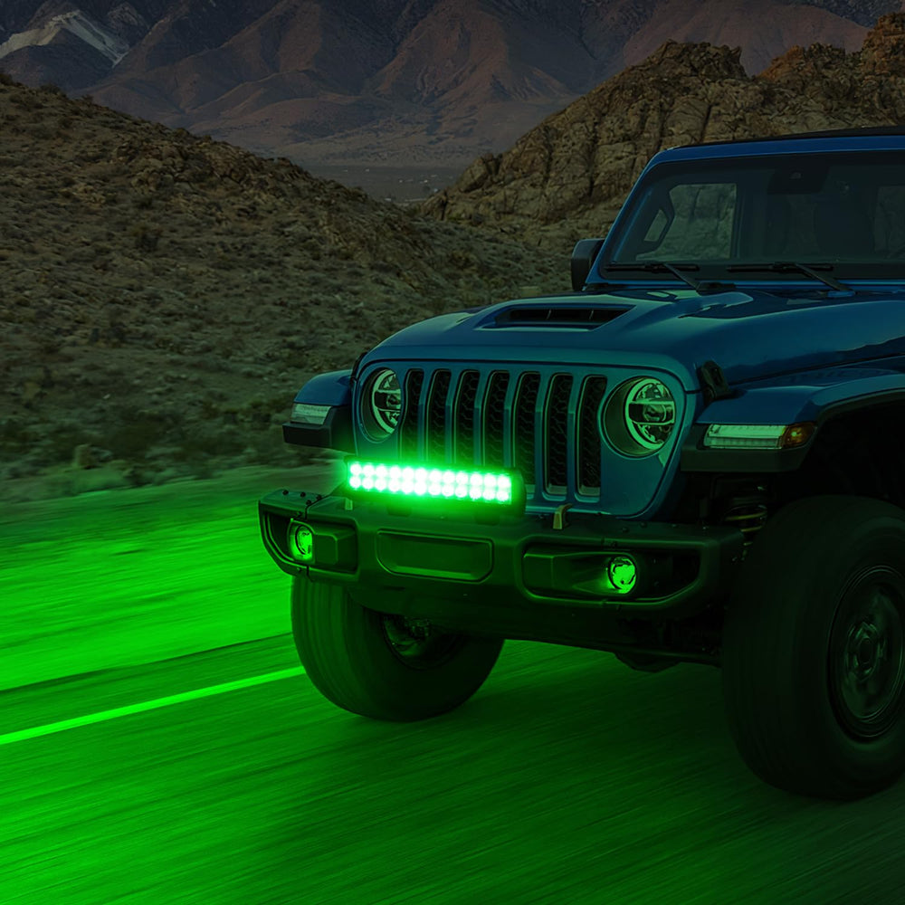 Nilight night beam demo on road showing long-distance spot and wide flood coverage