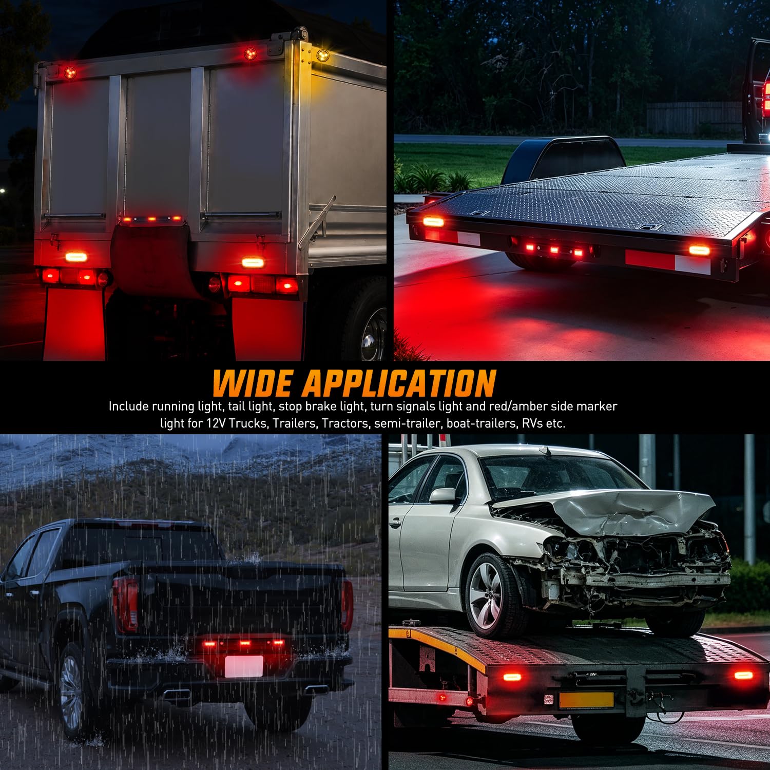 Nilight lights illuminating at night for enhanced road visibility and safety