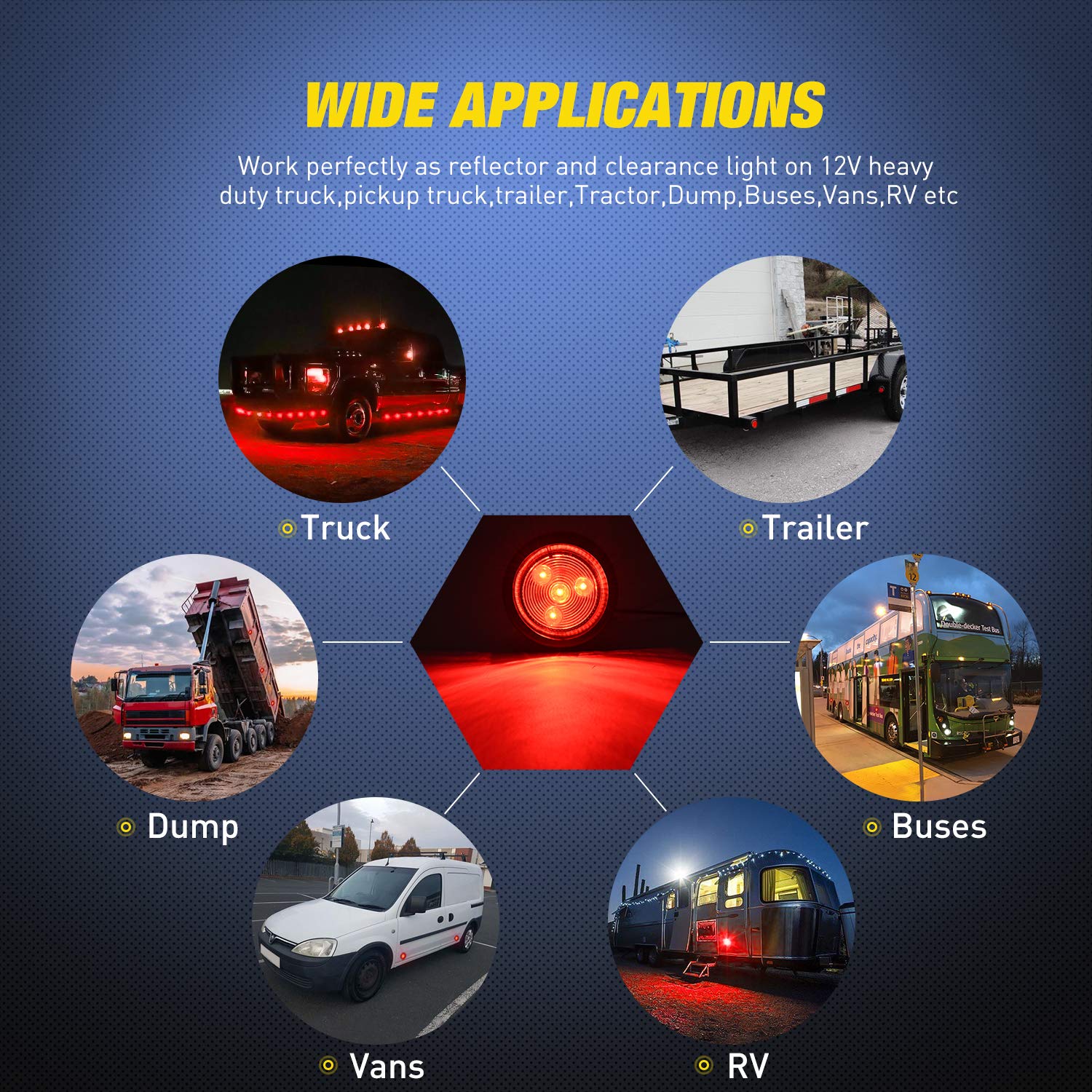 Nilight night visibility demo on trailer showing bright red LED visibility benefit