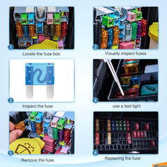 Nilight organized 8 compartment case keeping fuses sorted for easy access